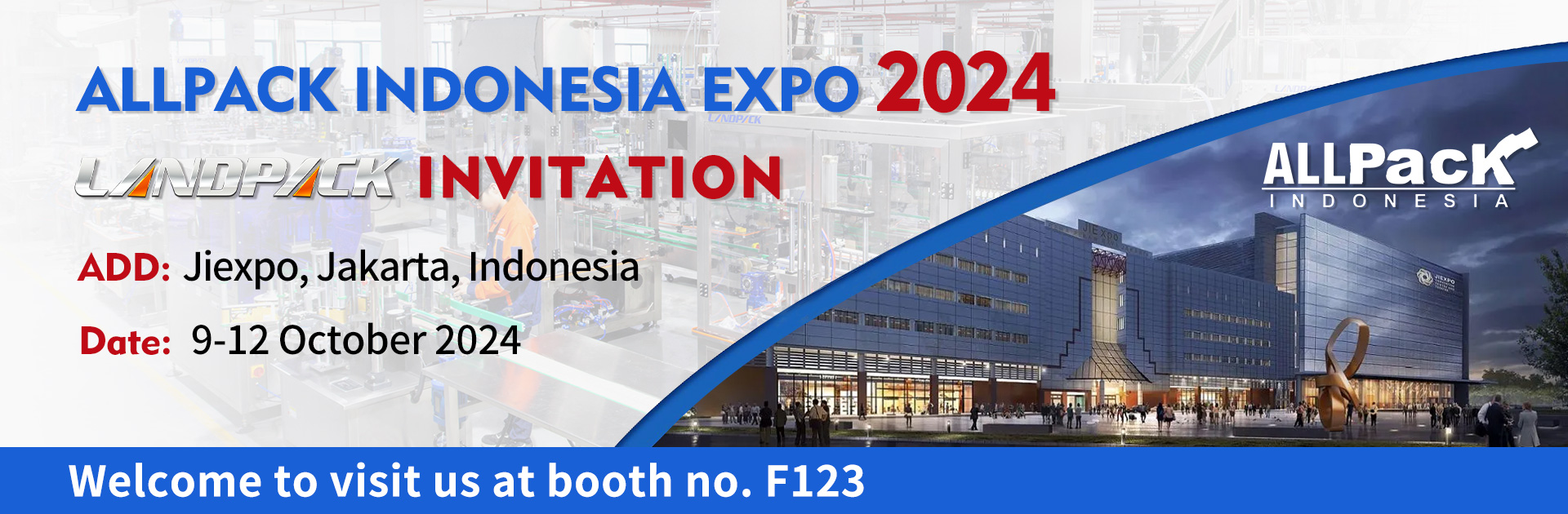 Invitation to Visit LANDPACK at ALLPACK INDONESIA EXPO 2024