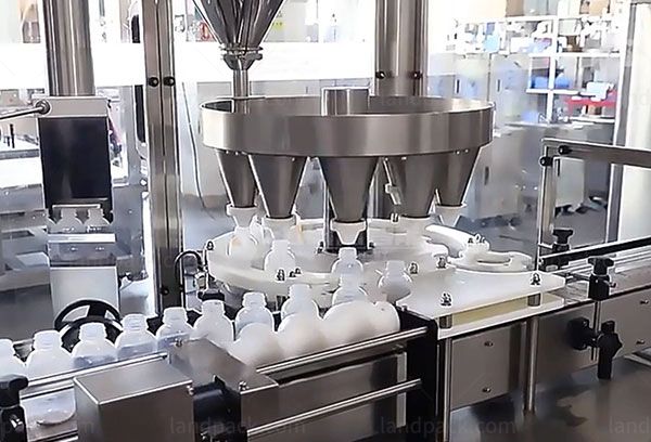 High Accuracy Pharma Powder Little Bottle Rotary Type Filling Machine