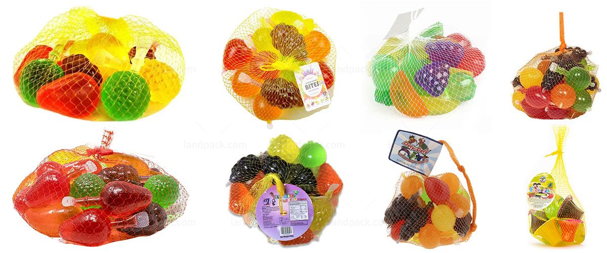 Automatic Granule Jelly Fruit Mesh Net Bags Packing Machine