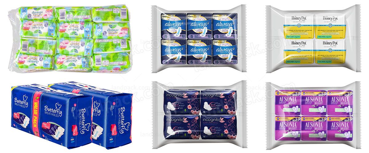 Automatic Horizontal Sanitary Pads Flow Wrap Pillow Bag Packaging Machine